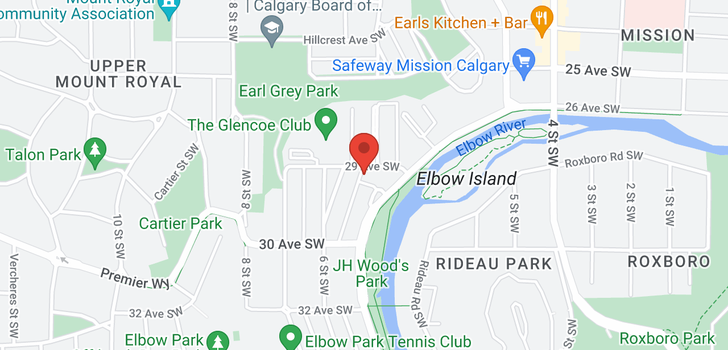 map of 621 29 Avenue SW